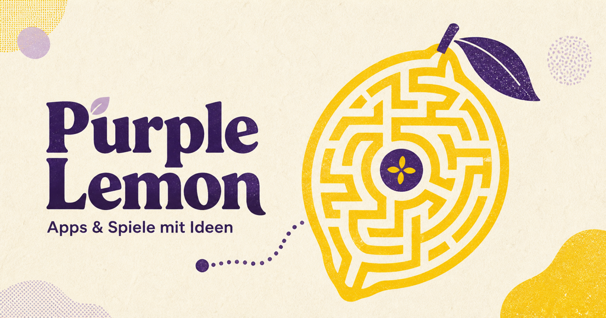 Purple Lemon – Zitronen-Labyrinth in Aubergine und Gelb